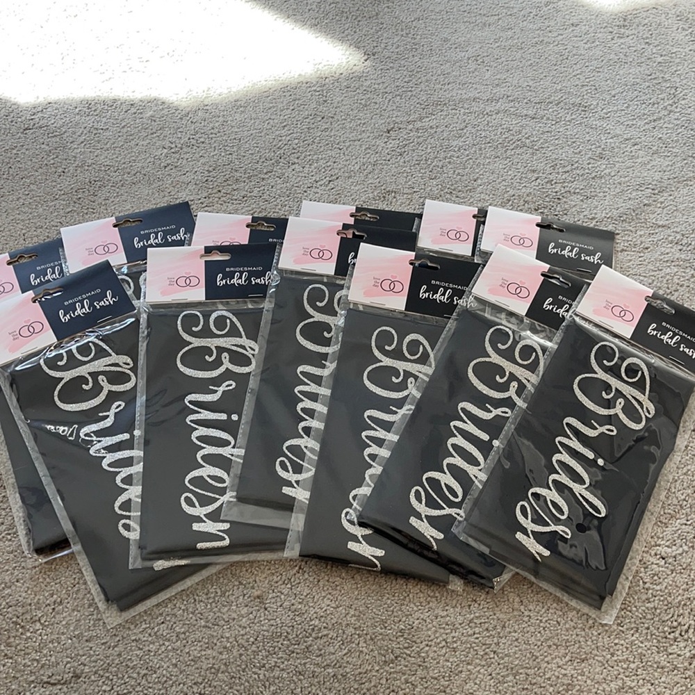 Bridesmaid sashes